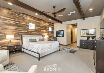 Beautifully decorated master bedroom