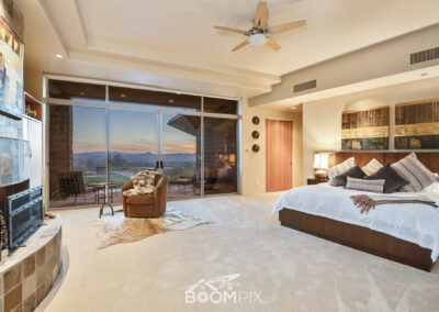 Twilight real estate photo of Master Bedroom
